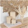 Image 3 : Nova Tealights (set of 3) - Paulownia Wood, 19 x 6 x 6 1/2" (the hightest)