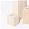 Image 2 : Nova Tealights (set of 3) - Paulownia Wood, 19 x 6 x 6 1/2" (the hightest)