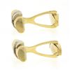 Image 5 : Men's 14K TT Gold 0.10 ctw Pave Diamond Textured Wrapped Bar Swivel Cuff Links