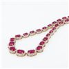 Image 4 : 18.69 ctw Ruby and 5.90 ctw Diamond 14K Yellow Gold Necklace