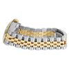 Image 4 : Rolex Ladies 18K Gold And Steel White Roman Diamond Bezel Hidden Clasp Datejust
