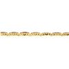 Image 7 : 14k Gold 6.75 8.0 ctw Square Step Cut Garnet Channel Set Polished Link Bracelet