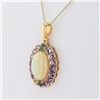 Image 2 : 10.81 ctw Multi-Color Opal, 4.99 ctw Multi-Color Sapphire and 0.43 ctw Diamond 1