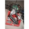 Image 1 : Porter-Cable air nailer and a selection of nails, air hose and reel