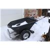Image 1 : Plastic wheelbarrow with steel tube frame and pneumatic tires. Note: Tires in rough shape and need w