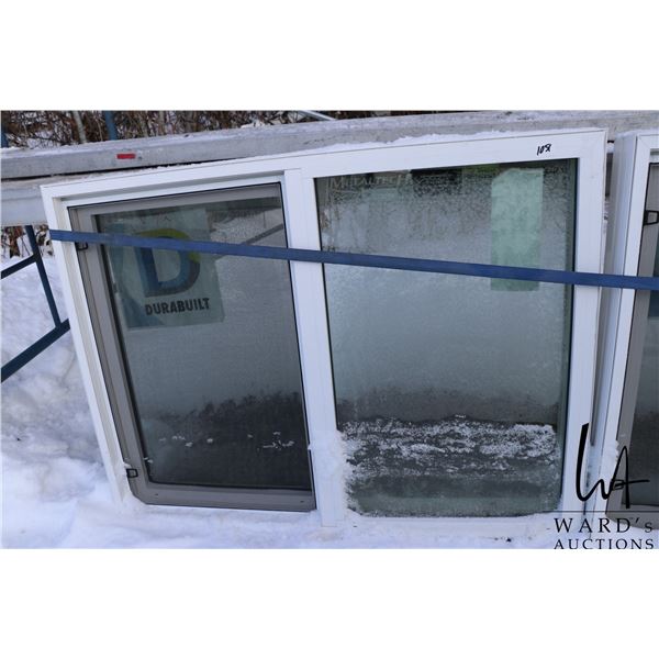 Durabuilt window, Glass dual pane solar block U one space argon, 48" x 36.25"