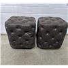 Image 1 : 2 Palecek Button Cube Ottomans