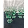 Image 2 : Assortment of Green Tinted Glasses