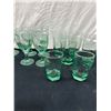 Image 3 : Assortment of Green Tinted Glasses