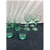 Image 4 : Assortment of Green Tinted Glasses