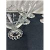 Image 5 : Assorted Vintage Etched Glassware , Cake Platter & More