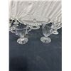Image 6 : Assorted Vintage Etched Glassware , Cake Platter & More