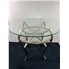 Image 3 : Glass Top Table with Chrome Base