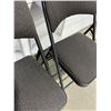 Image 2 : 2 Upholstered Folding Chairs With Metal Frame