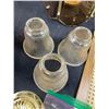 Image 3 : 4 Brass Coloured & Glass Lighting Fixtures