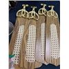 Image 4 : 4 Brass Coloured & Glass Lighting Fixtures