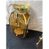Image 6 : 4 Brass Coloured & Glass Lighting Fixtures