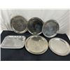 Image 8 : Silver Coloured & Silver Plated Trays