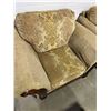 Image 2 : 2 Oversized Upholstered Armchairs With Wooden Accents