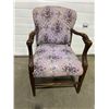 Image 1 : Vintage Upholstered Chair With Carved Arms