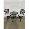 Image 5 : 3 Piece Bistro Patio Set with 2 Cushions