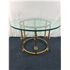 Image 1 : Glass Top Side Table With Metal Base