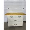 Image 1 : Kitchen Work Station With Butcher Block Top On Wheels