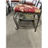 Image 3 : Glass Top Table With Metal Base & 4 Upholstered Seat Metal Chairs