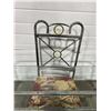 Image 4 : Glass Top Table With Metal Base & 4 Upholstered Seat Metal Chairs