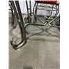Image 6 : Glass Top Table With Metal Base & 4 Upholstered Seat Metal Chairs