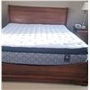 Image 1 : King Wooden Sleigh Bed Frame With Headboard Footboard