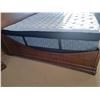 Image 2 : King Wooden Sleigh Bed Frame With Headboard Footboard