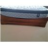 Image 3 : King Wooden Sleigh Bed Frame With Headboard Footboard