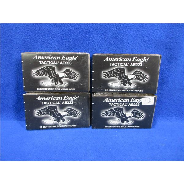 223 Rem. 55gr FMJ American Eagle Tactical Cartridges