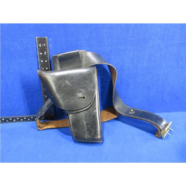 Leather Holster and Belt for 1911 Hi-Power, Etc. - Right Hand