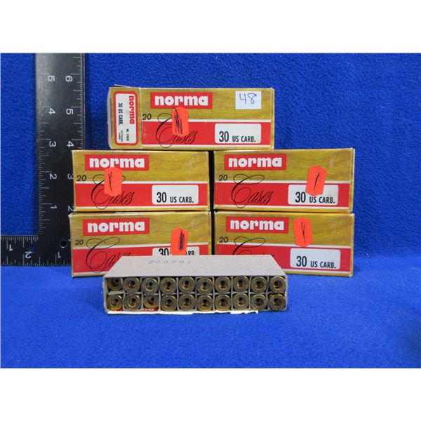 NEW - Brass Only - 30 US Carbine Norma Unprimed