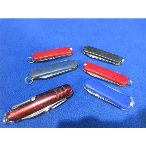 6 Folding Blade Key Chain Knives