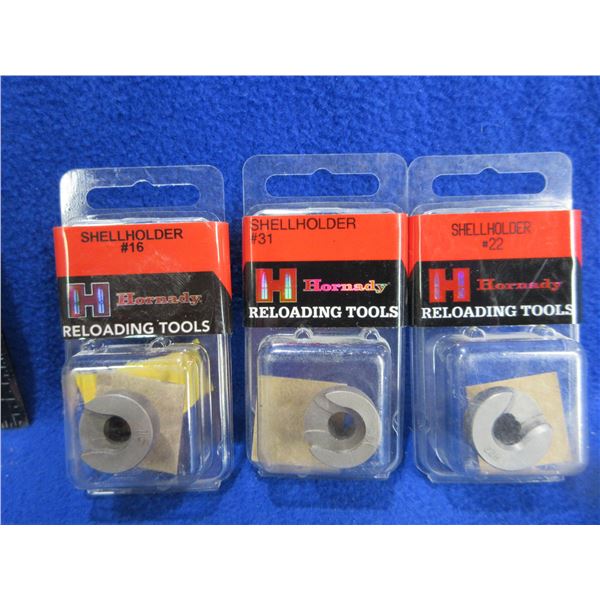 NEW - 3 Hornady Shellholders - #'s 16, 22, 31