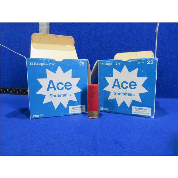 12 Ga. 2 3/4" 5 Shot Ace Shotshells - 2 Boxes of 25