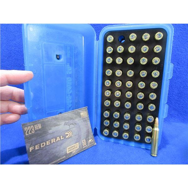 223 Rem. 50gr JHP Federal Cartridges - MTM Case of 50