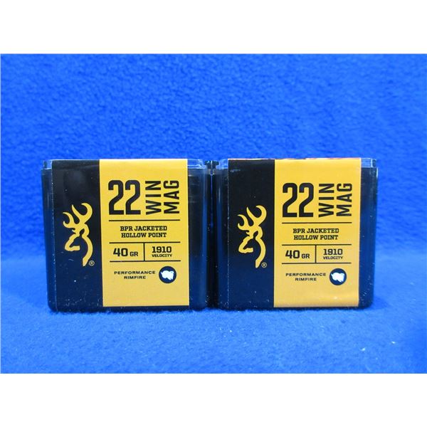 22 Win. Mag 40gr BPR JHP Browning Cartridges