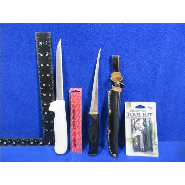 Filet Knife, Boning Knife and a Sportsmans Tool Kit