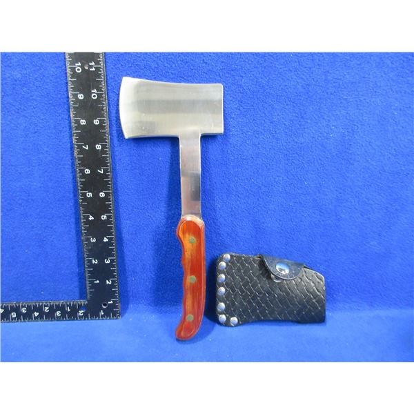 Tramontina Inox Stainless Brasil Hatchet w/ Leather Sheath