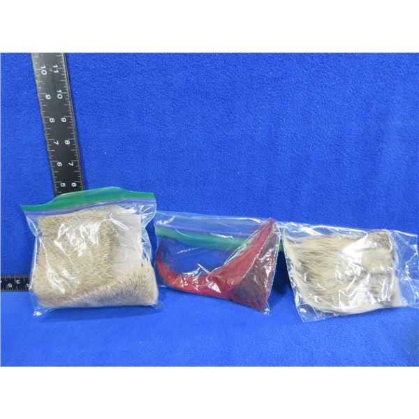 3 Bags of Assorted Fur for Fly Tying