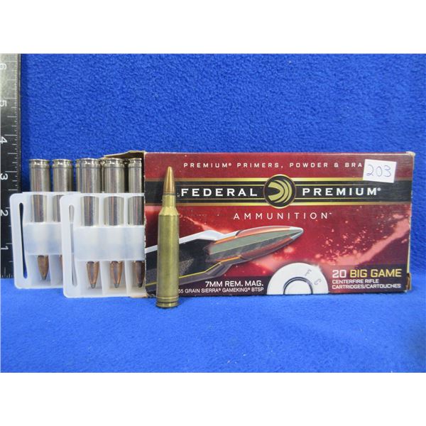 7MM Rem. Mag 165gr BTSP Federal Cartridges