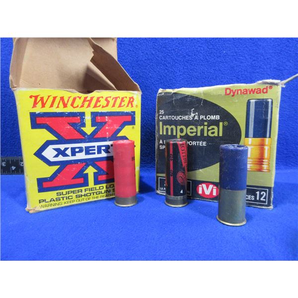 12 Ga. 2 3/4" Mixed Shotshells - Box of 25, Box of 17