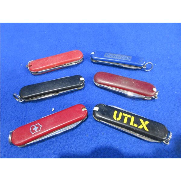 6 Folding Blade Key Chain Knives