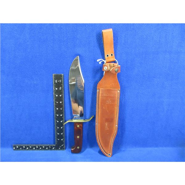 Coleman Western W49 Bowie Knife With Leather Sheath
