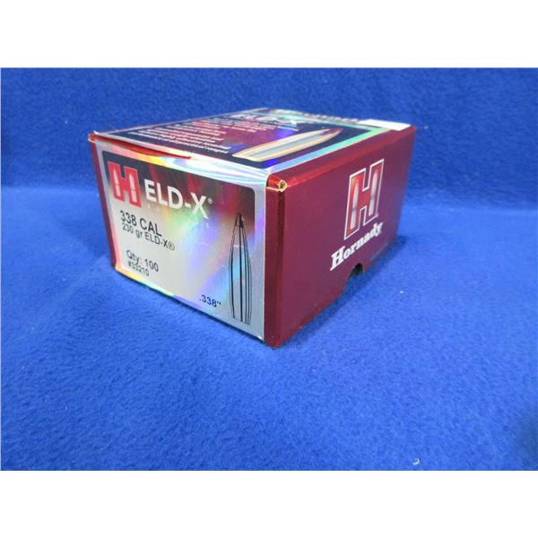 NEW - 338 Cal..338" 230gr ELD-X Hornady Bullets