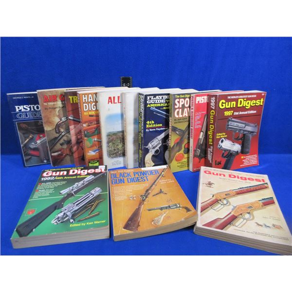 13 Assorted Books - Gun Digests, Flayderman's Guide, Etc.